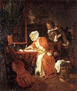 METSU, Gabriel The Letter-Writer Surprised sg oil painting reproduction